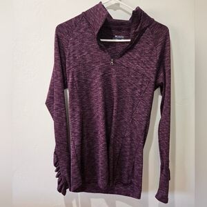 Columbia Women's Maroon Heathered Long Sleeve Top